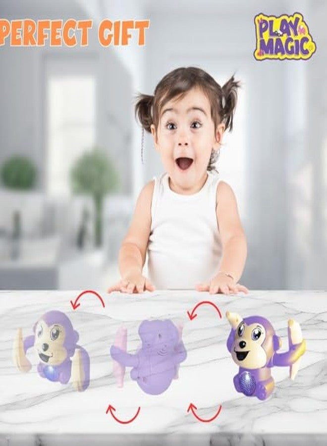 PlayMagic Musical Rolling Monkey - Purple - Image 5